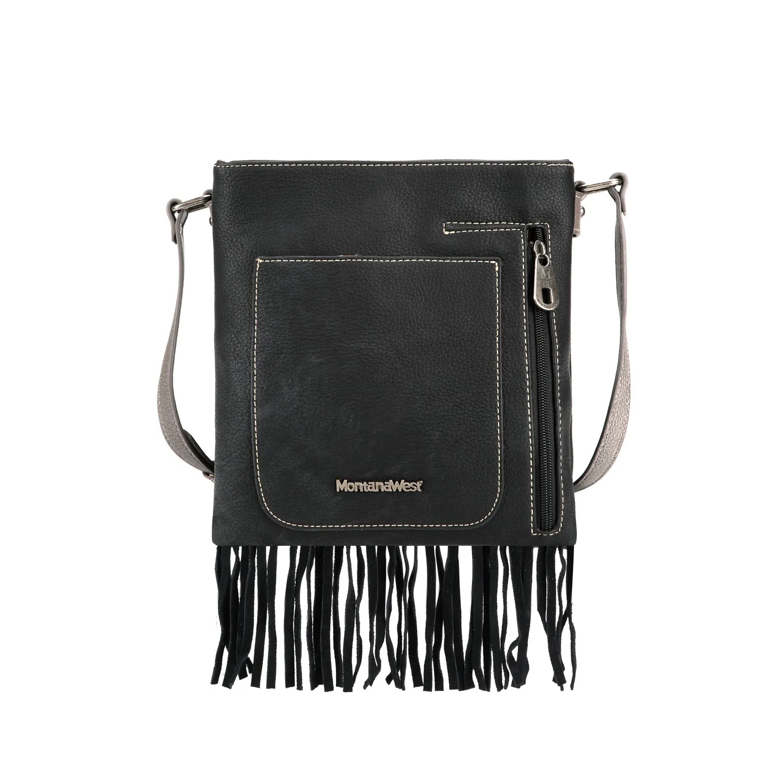 Montana West Embroidered Fringe Concealed Carry Crossbody Bag