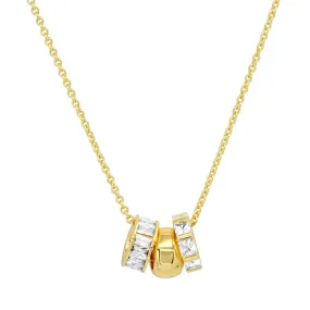 Necklace With CZ Rondelle Charms