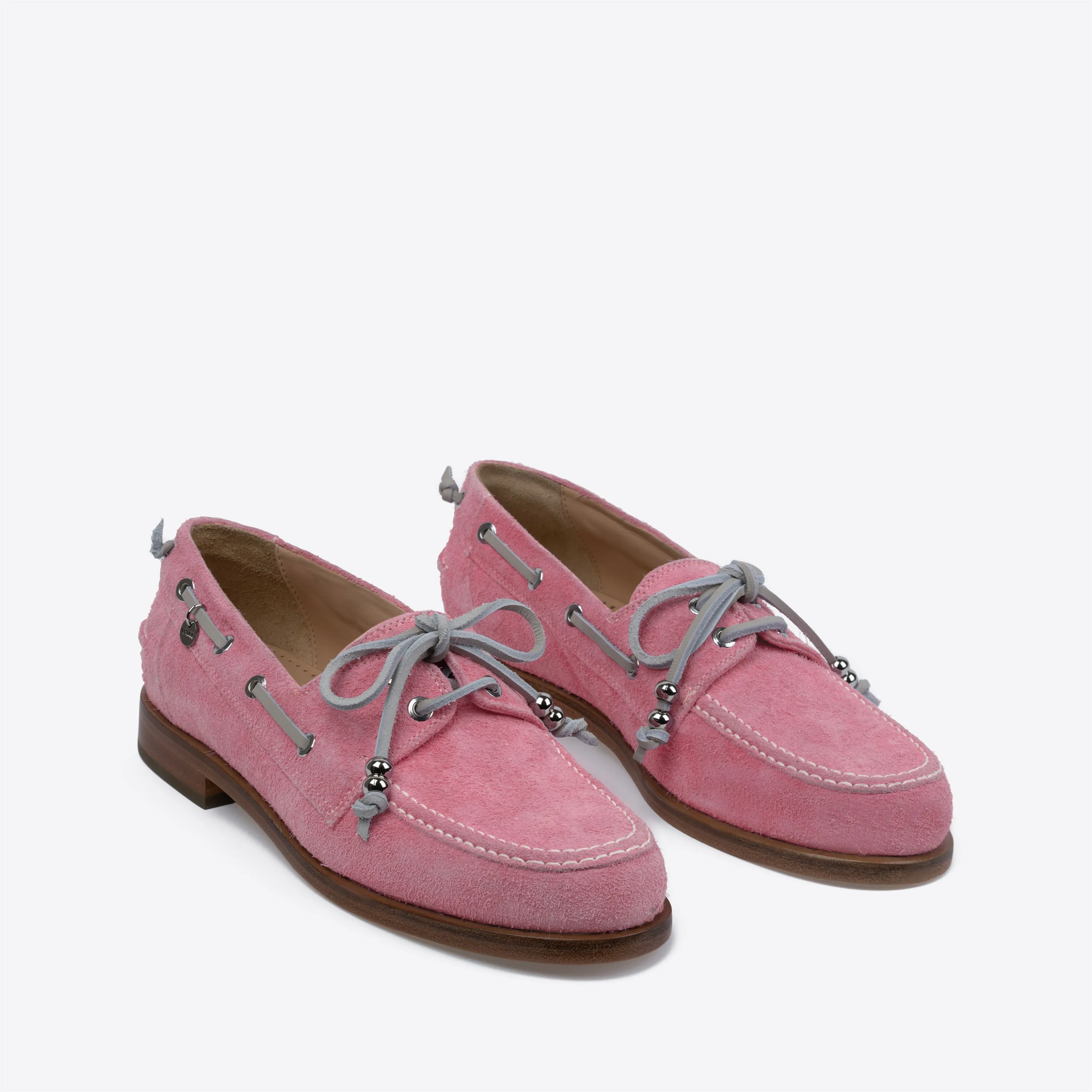 Nelson Boat Shoe Pink Suede