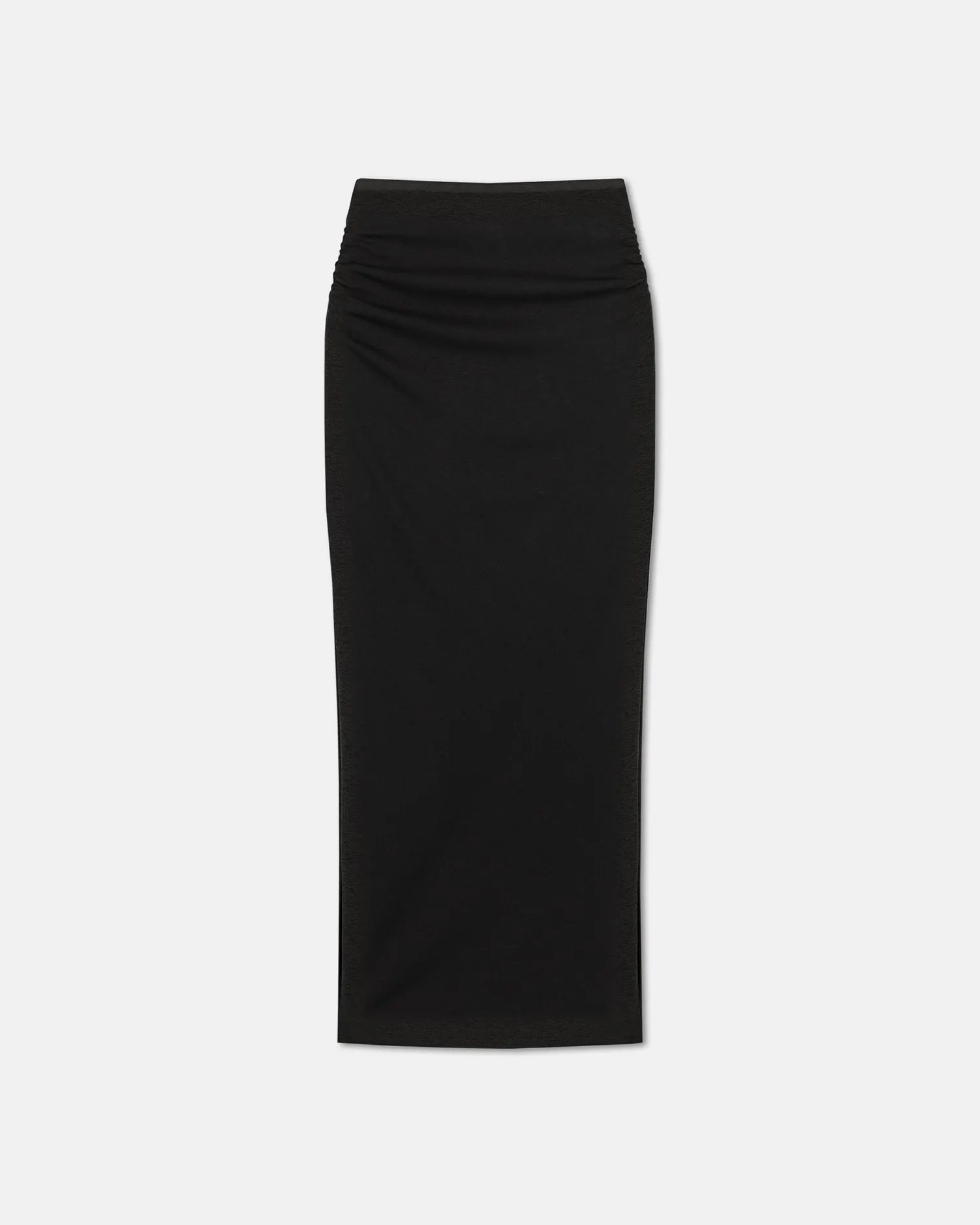 Norine - Ruched Mesh-Jersey Midi Skirt - Black