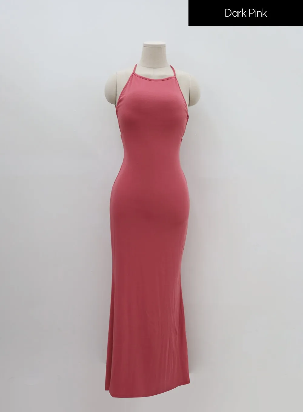 Open Back Cross Strap Maxi Dress IU11