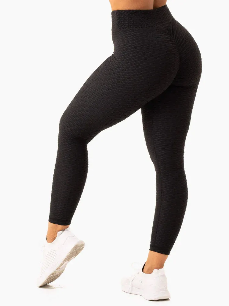 OPTIC SCRUNCH BUM LEGGINGS BLACK