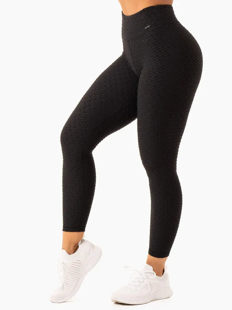 OPTIC SCRUNCH BUM LEGGINGS BLACK