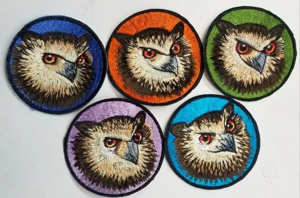 Owl Patches (Pack Of 5)