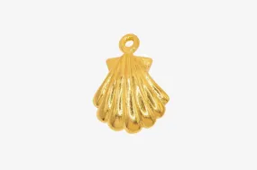 Oyster Shell Charm Wholesale 14K Gold, Solid 14K Gold, G154