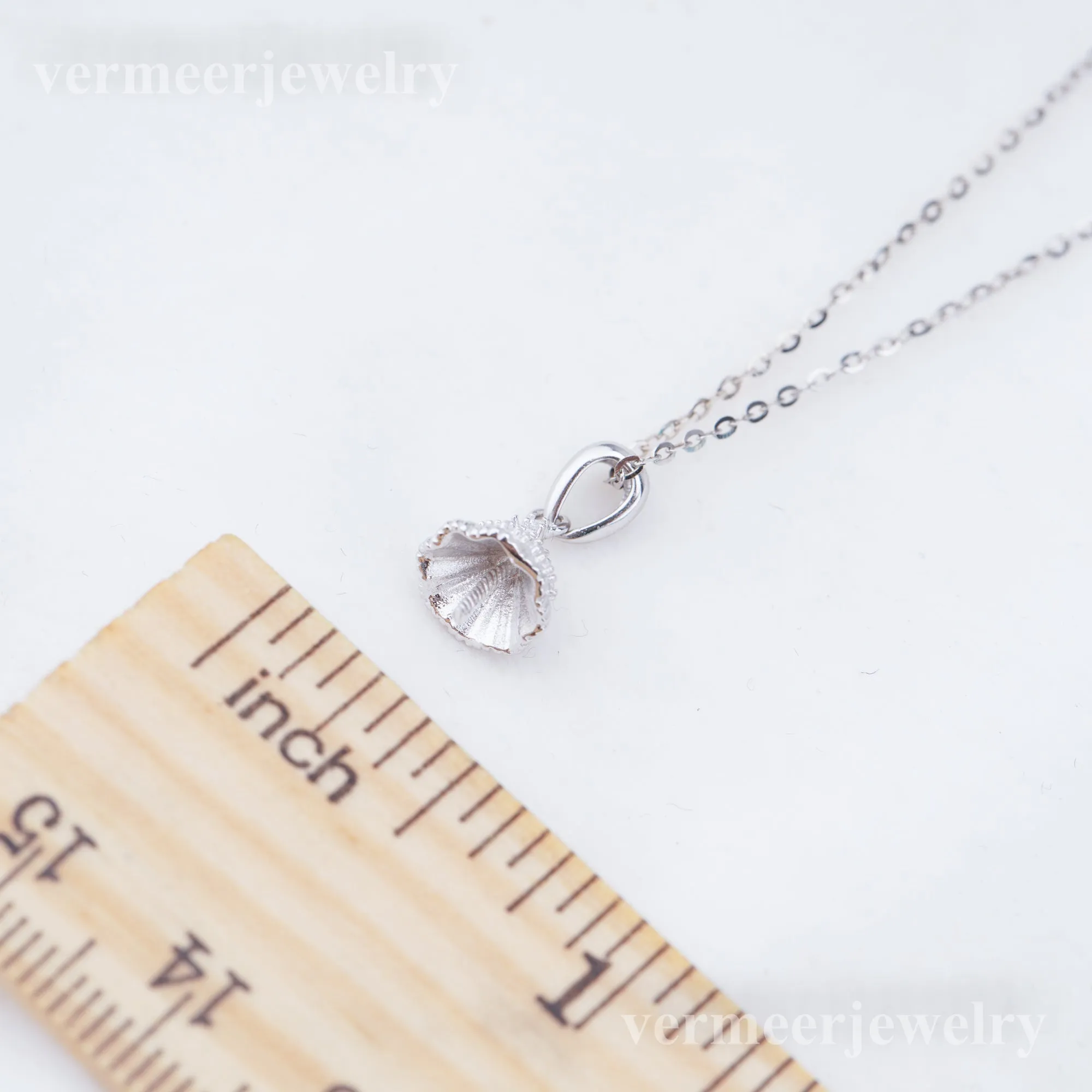 P011033 DIY 6-8mm Natural Freshwater pearl pendant accessory 925 sterling silver engagement jewelry necklace for women