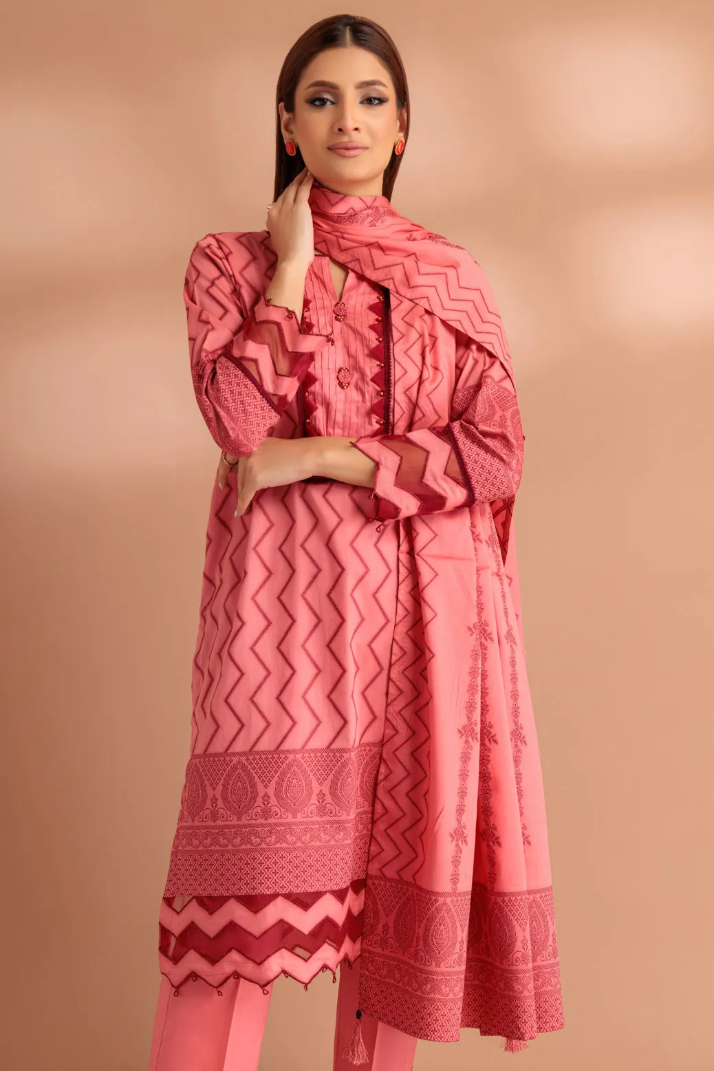 PINK-JACQUARD-3 PIECE (PWJ3233P13) BIN 55 R22