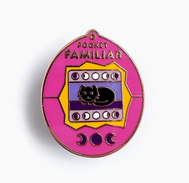 Pocket Familiar Cat Virtual Pet - Enamel Pin