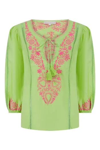 PR camilla lime-neon pink top