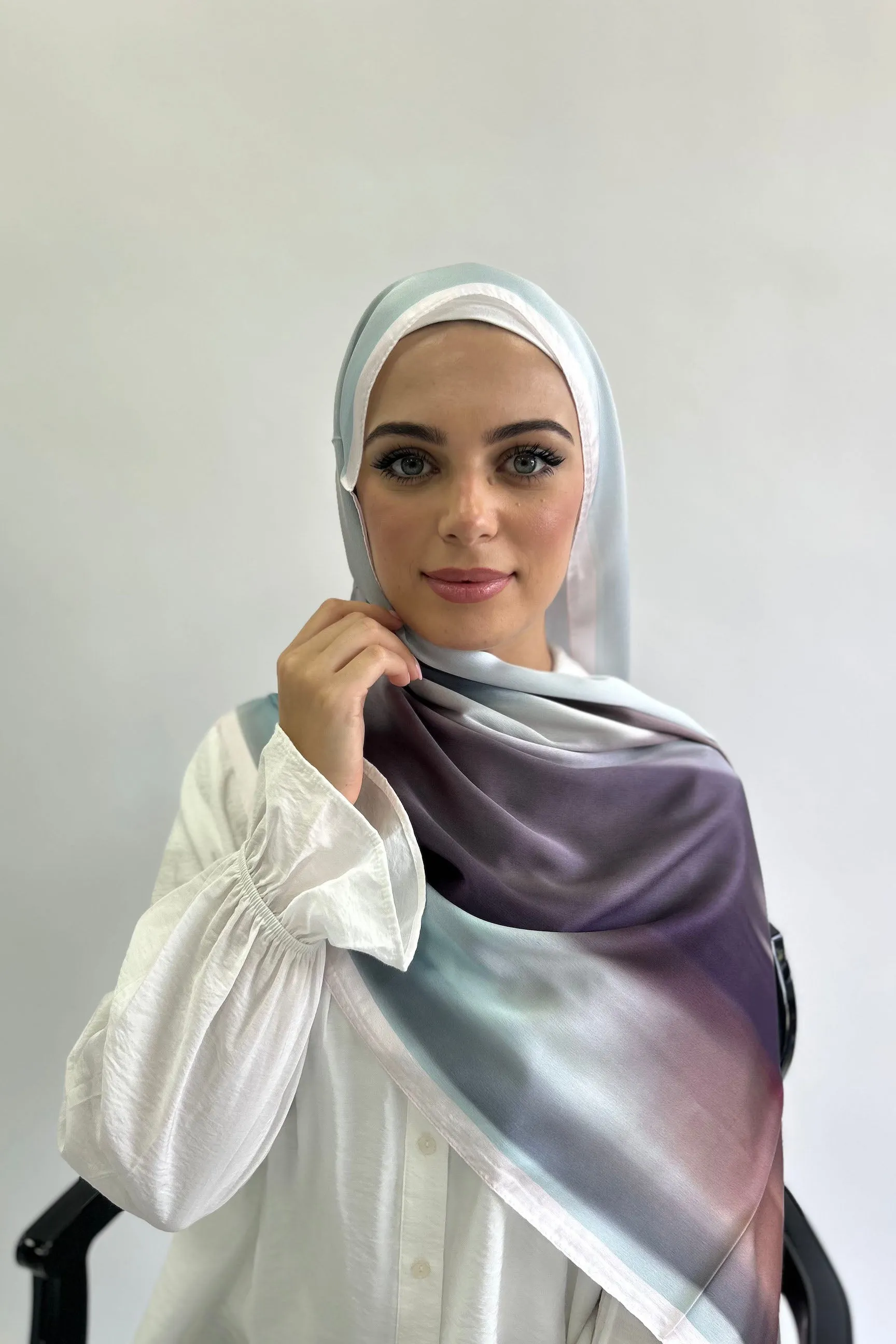 Premium Karaca Multi-Colour Ombre Satin Long Hijab