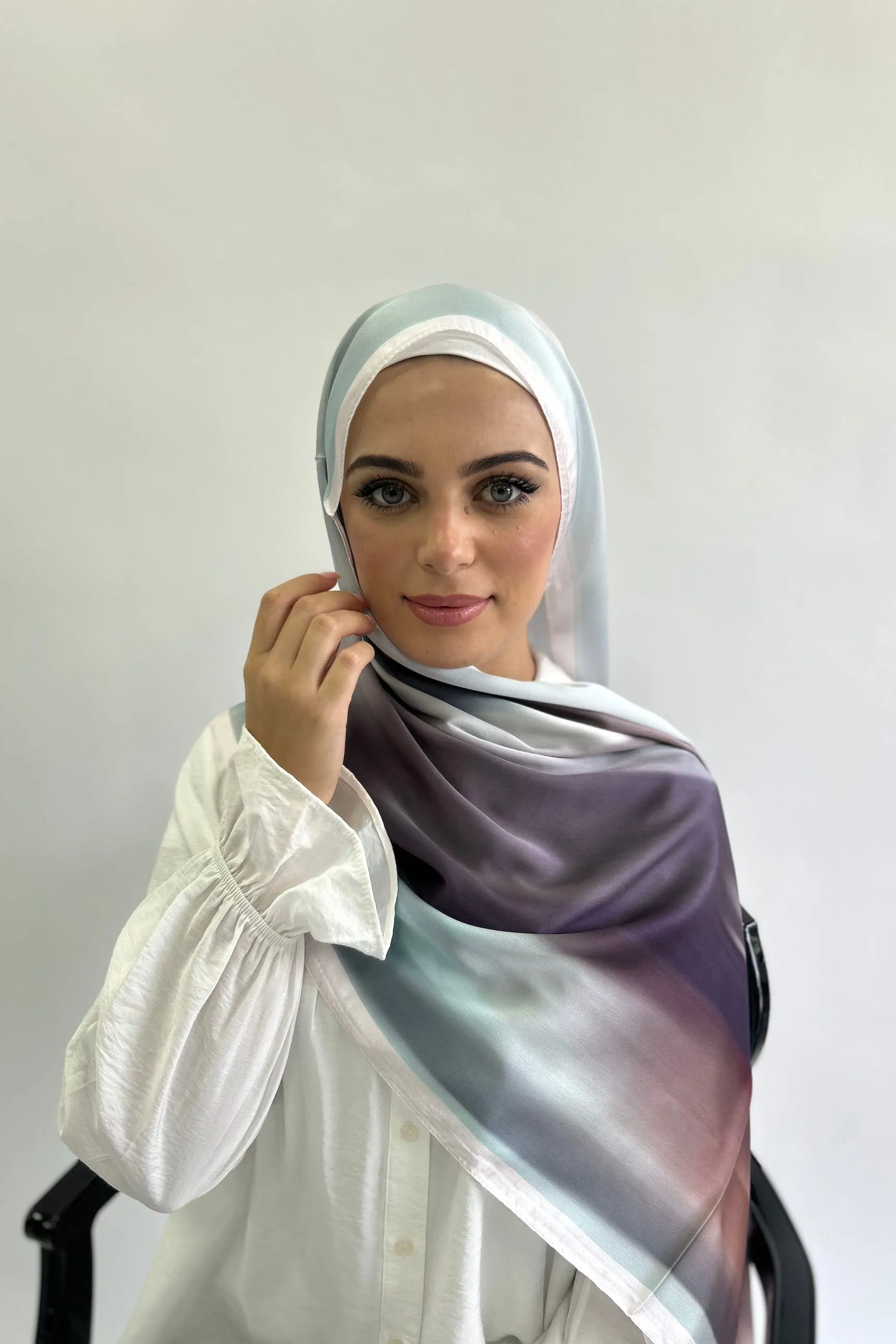 Premium Karaca Multi-Colour Ombre Satin Long Hijab