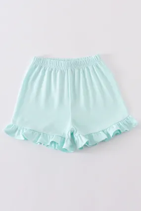 Premium Mint basic ruffle shorts