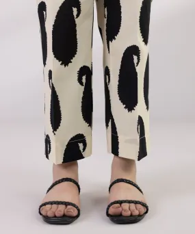 Printed Cambric Straight Pants