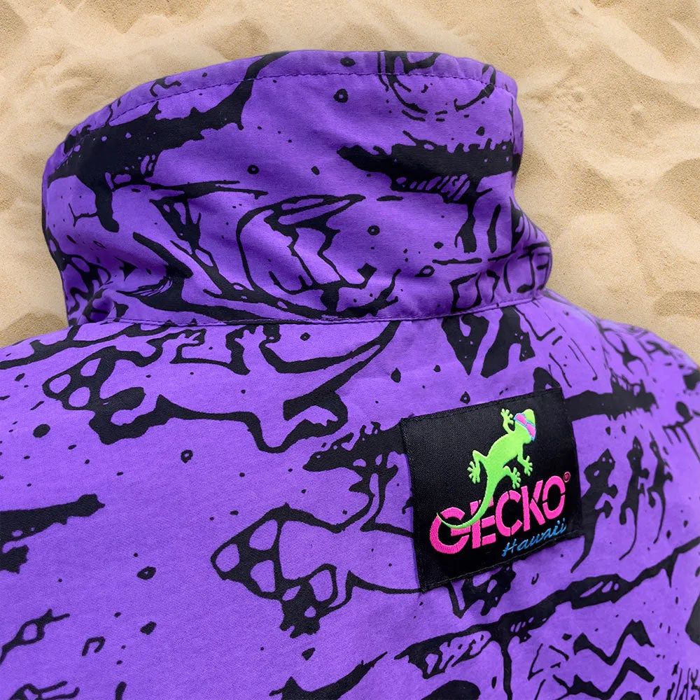 Purple/Pink Gecko Wall "V Full Zip" Windbreaker!