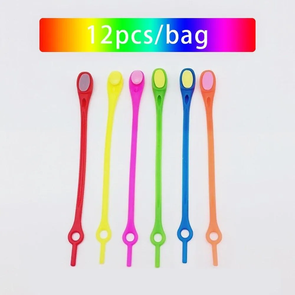 Rainbow No Tie Shoelaces 12pcs/ Lot