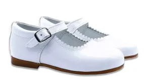 Shawn & Jeffery Girls White Patent Leather Classic Mary Jane