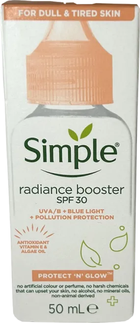 Simple Protect 'n' Glow Radiance Booster Spf 30 50ml