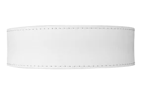 Smooth White 1 3/8 Leather Dress Strap