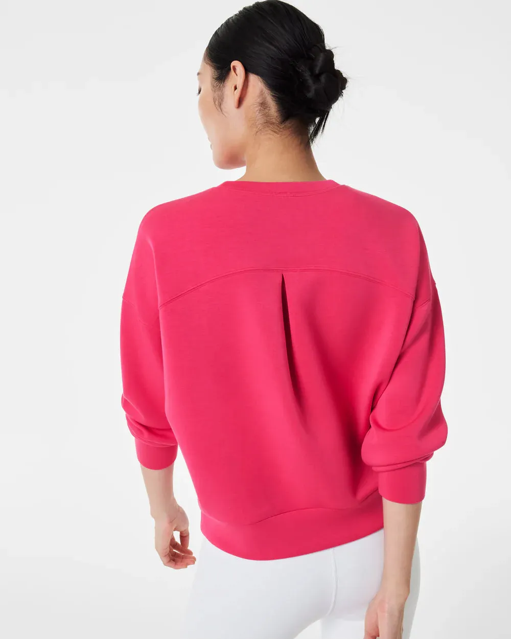 SPANX: Airessentials Long Sleeve Crew - CERISE PINK