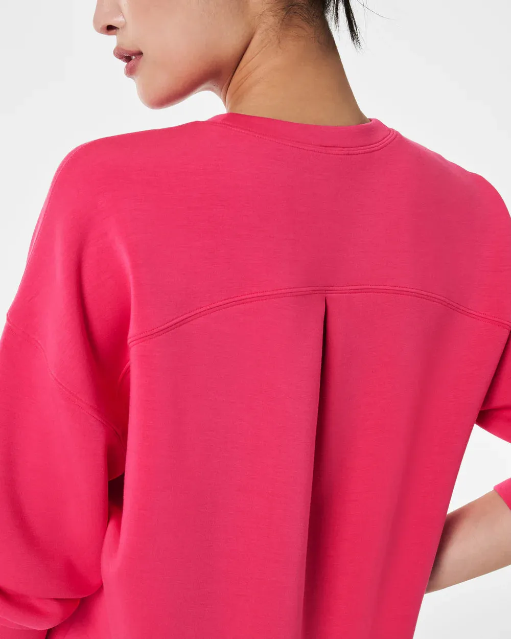 SPANX: Airessentials Long Sleeve Crew - CERISE PINK