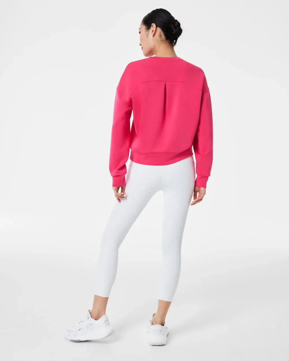 SPANX: Airessentials Long Sleeve Crew - CERISE PINK