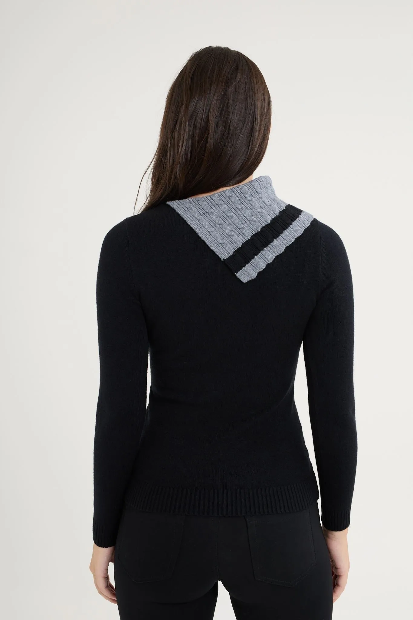 Split neck knit