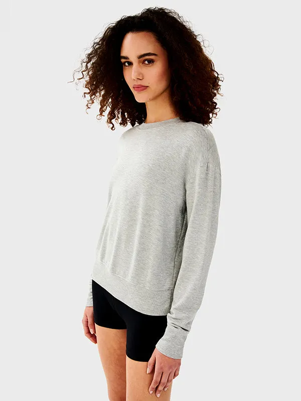 SPLITS59 HEATHER GREY SONJA FLEECE SWEATSHIRT