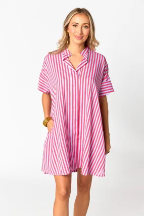 Stevie Shirt Dress - Lychee