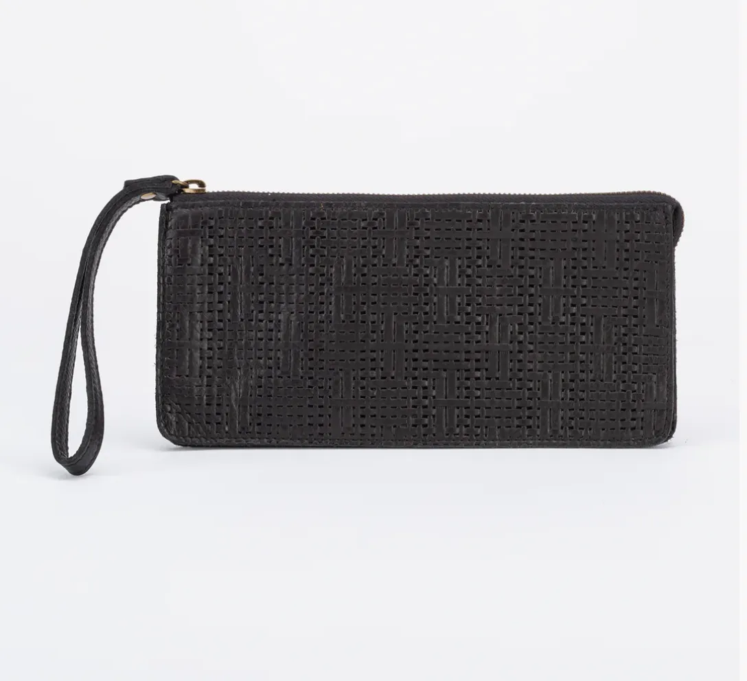 Stevie Wallet - Black Basketweave