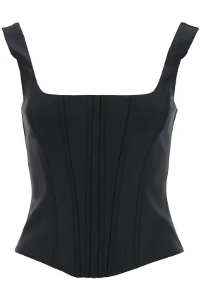 STRETCH WOOL CORSET TOP WITH NINE WORDS