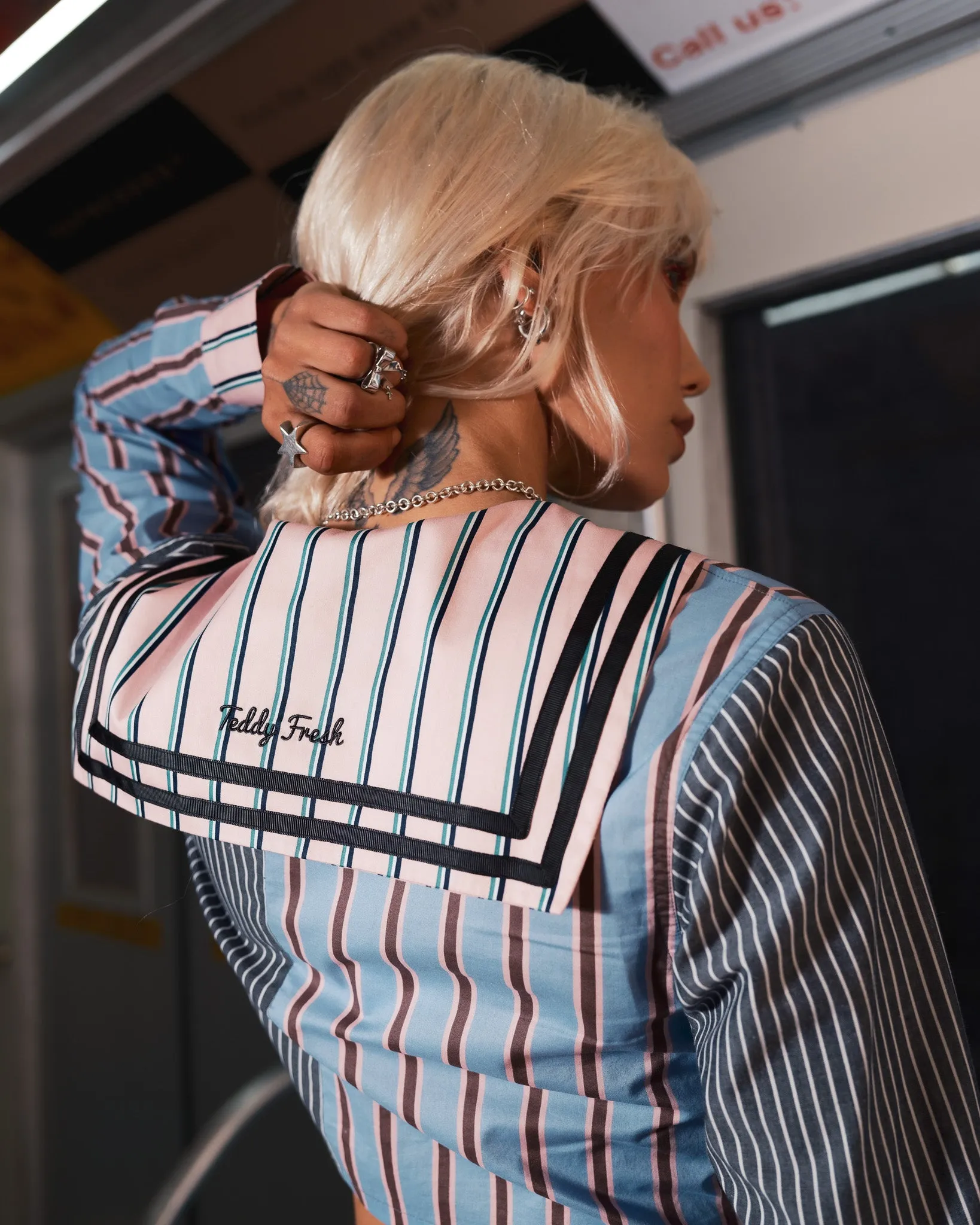 Stripe Mix Sailor Shirt