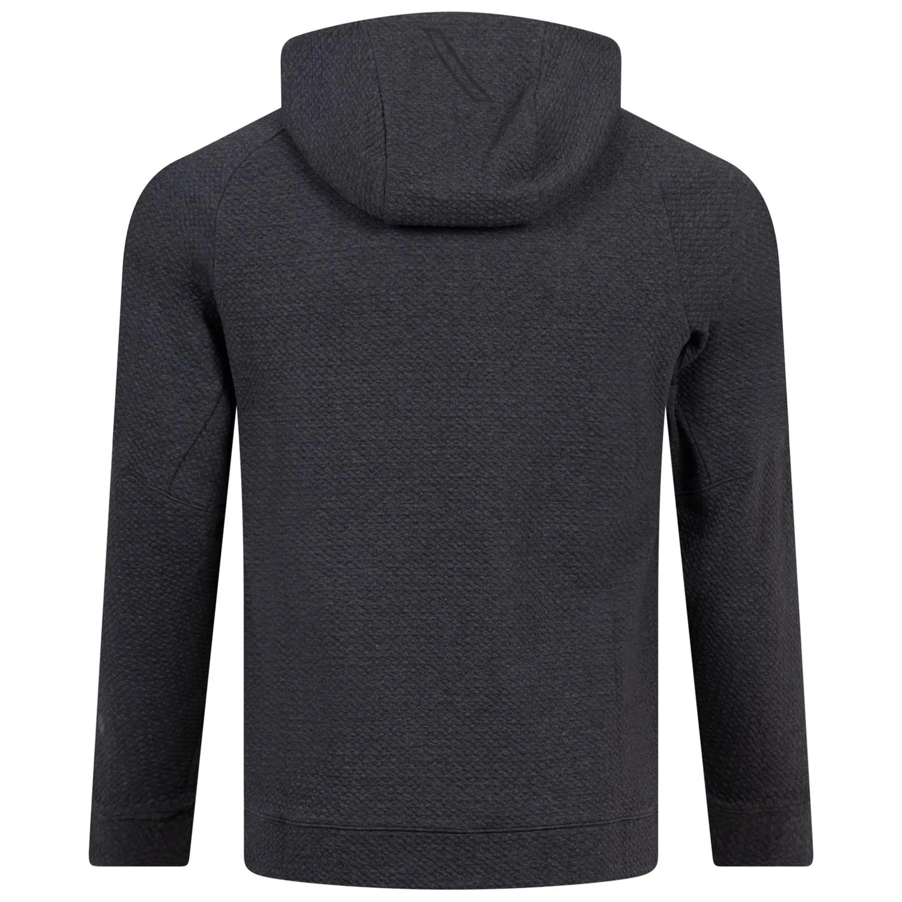 Textured Double Knit Cotton Hoodie Heathered Black - SS24