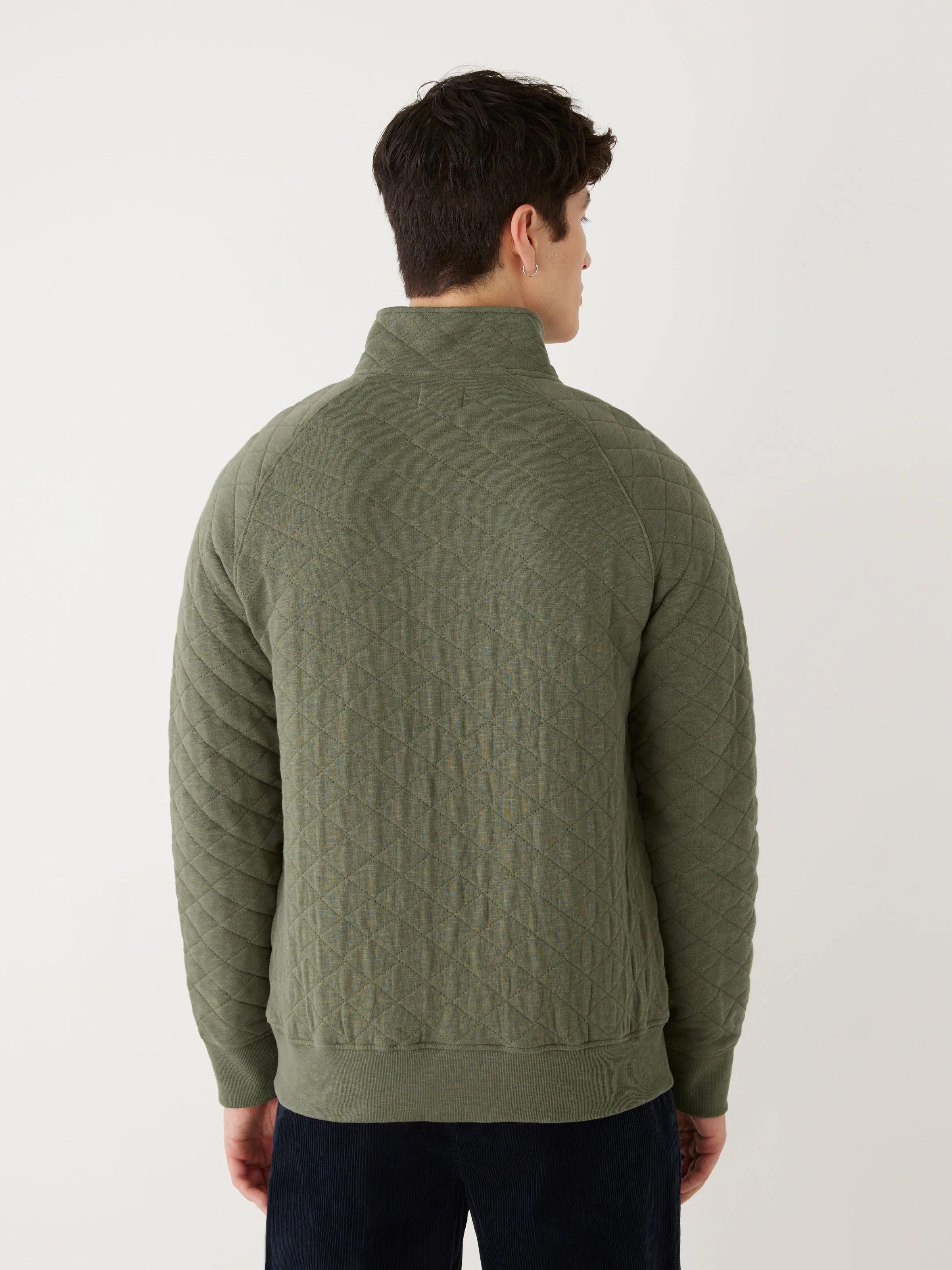 The Quilted Pop-Over in Olive Green