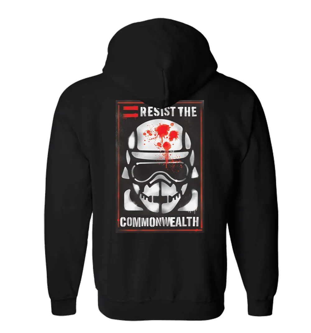 The Walking Dead Resist The Commonwealth Personalized Fleece Zip-Up Hooded Sweatshirt