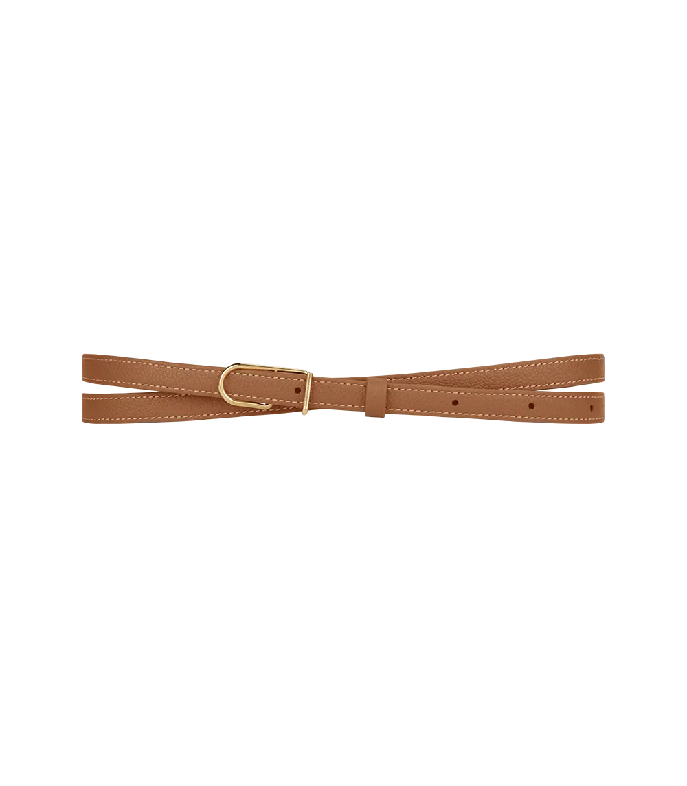 Thin Umi Belt - Textured Camel