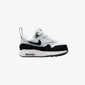 toddler nike air max 1 easyon (white/black)