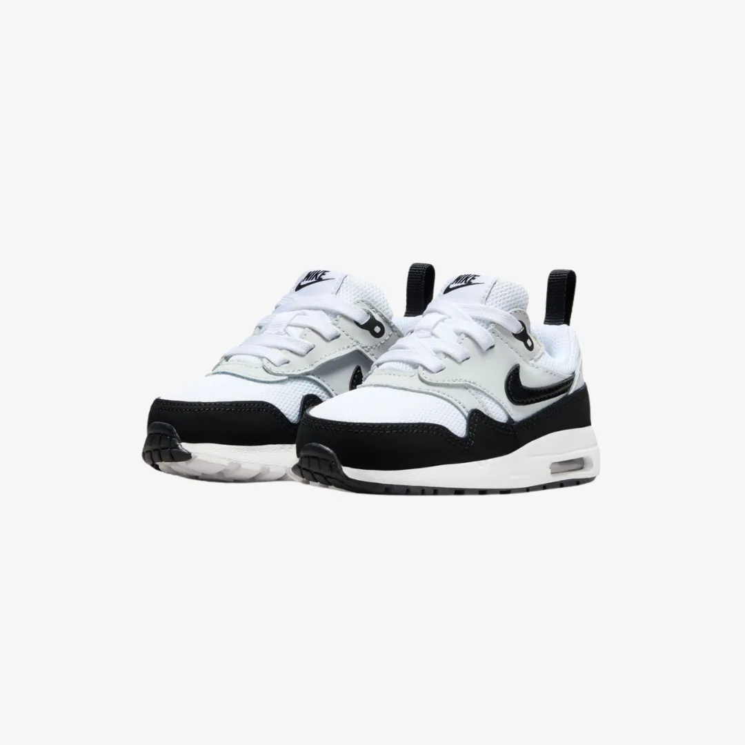 toddler nike air max 1 easyon (white/black)