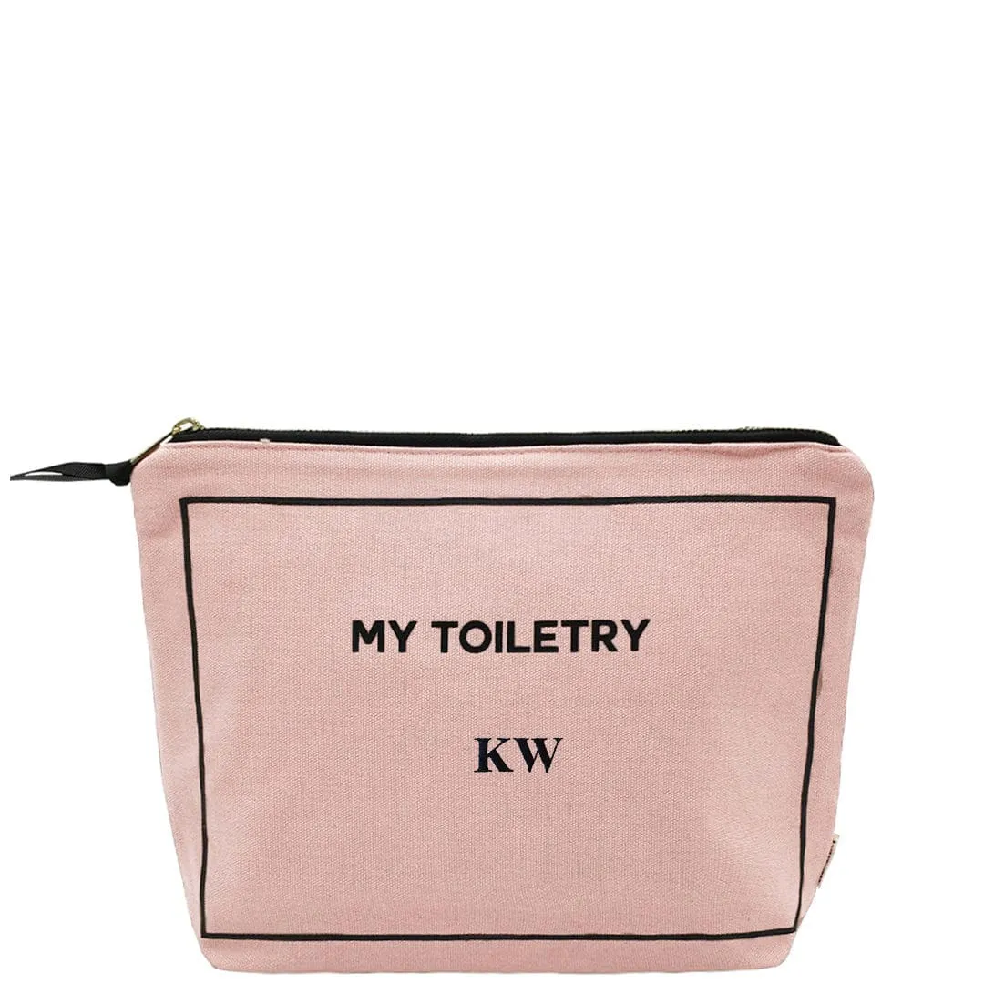 Toiletry Pouch with Coated Lining, Pink/Blush