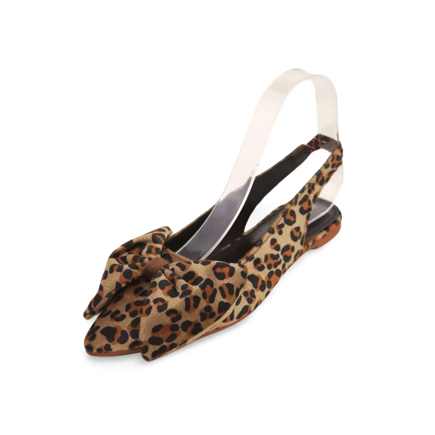 Trendy Leopard Print Sling Back Flats Mules - Comfortable and Stylish