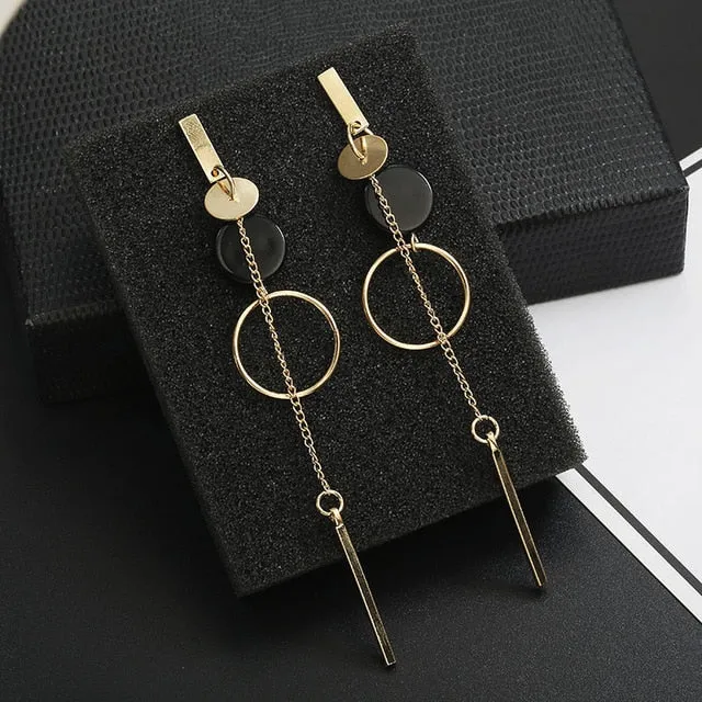 Vintage Geometric Gold Asymmetric Earring