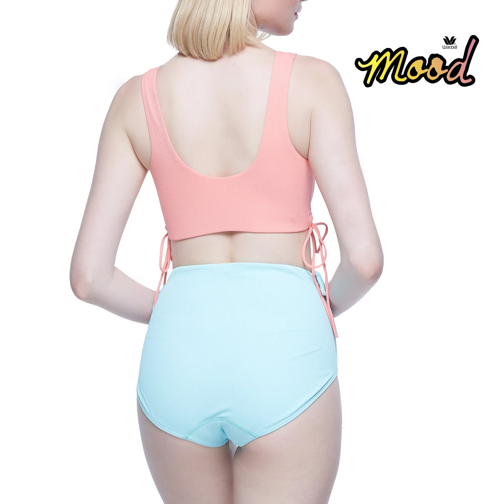 Wacoal Mood Set Beach & Bra เซ็ทชุดว่ายน้ำ (เสื้อและกางเกง) รุ่น MM1U03   MM6U03 สีชมพู-มินต์ (SP-LT)