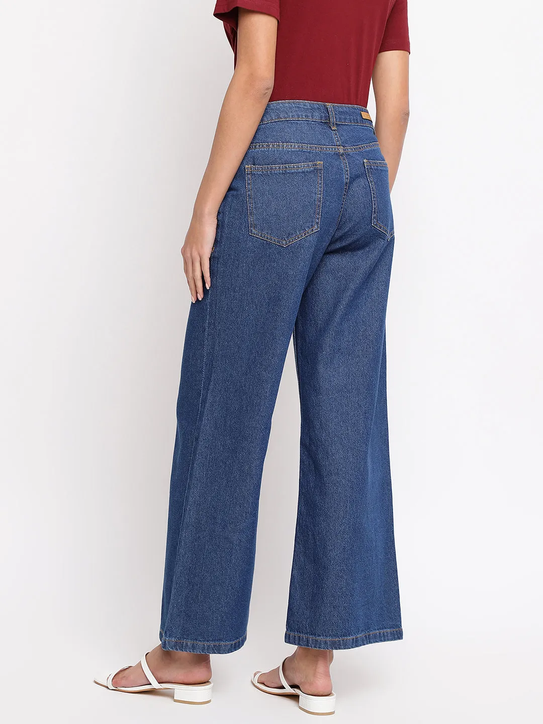 Women Blue High Flared Jeans