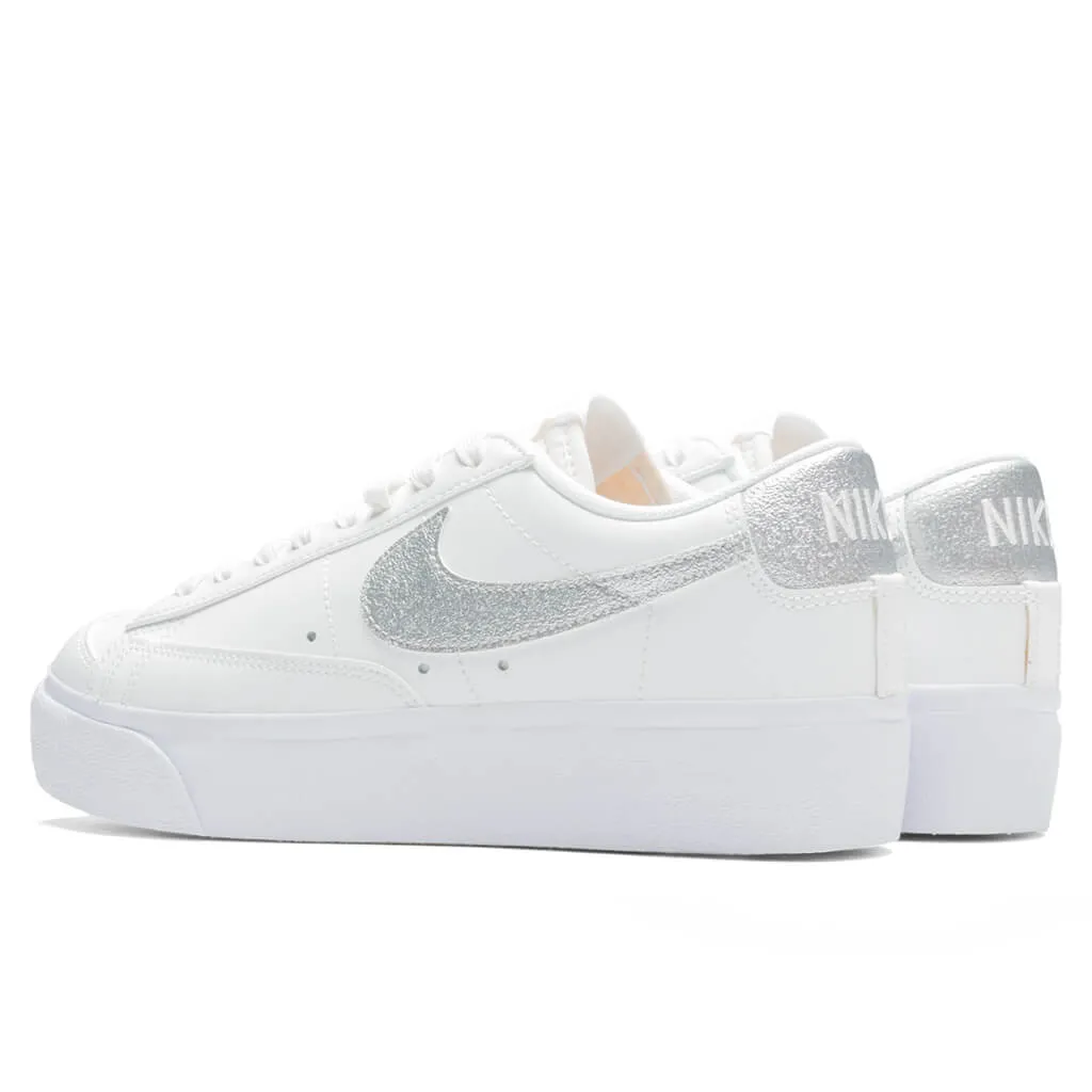 Women's Blazer Low Platform - Summit White/Metallic Silver/White