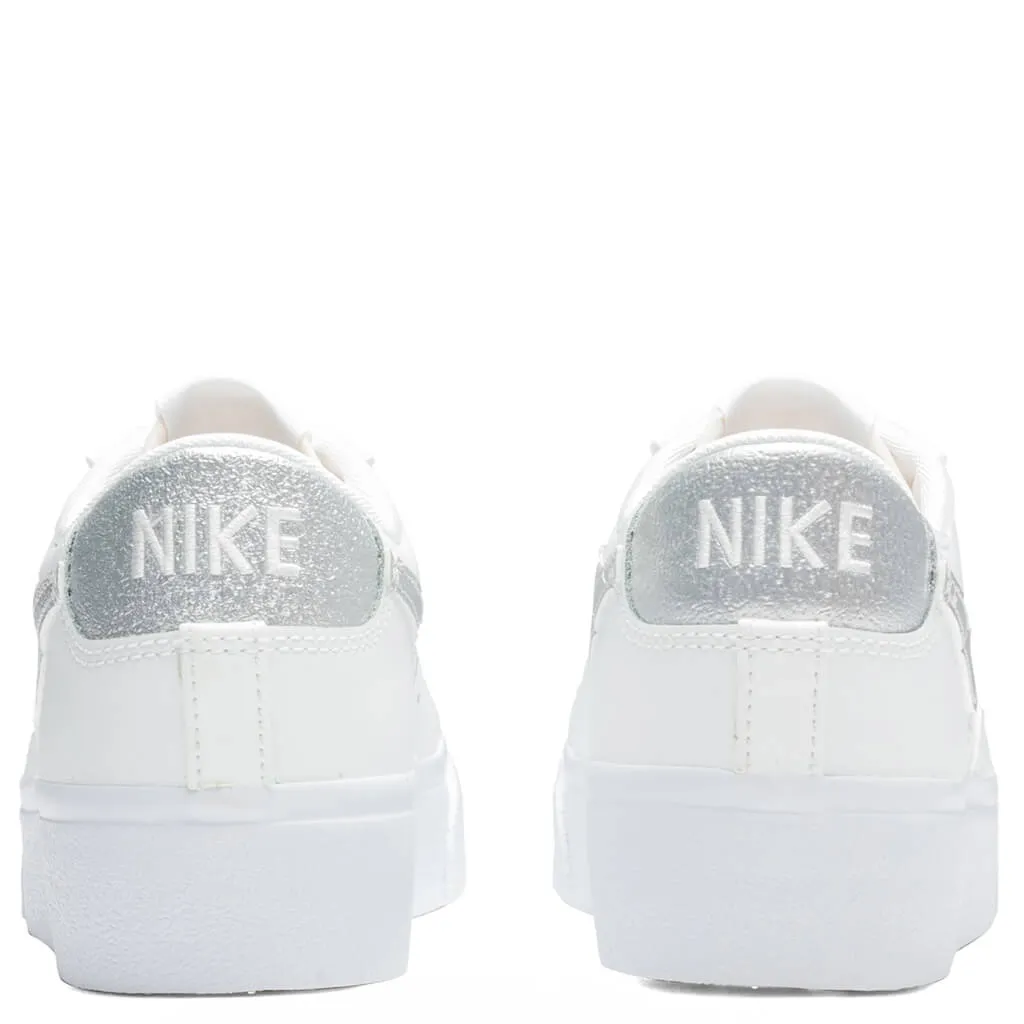 Women's Blazer Low Platform - Summit White/Metallic Silver/White