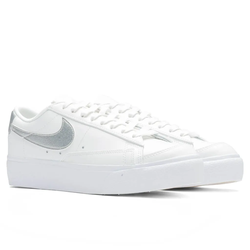 Women's Blazer Low Platform - Summit White/Metallic Silver/White