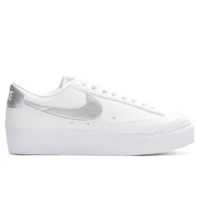 Women's Blazer Low Platform - Summit White/Metallic Silver/White