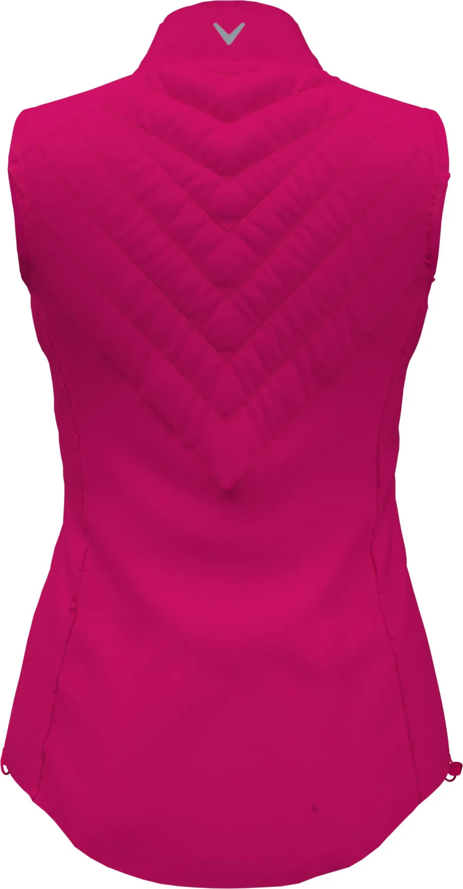 Women's Chevron Quilted Sleeveless Golf Vest In Pink Peacock