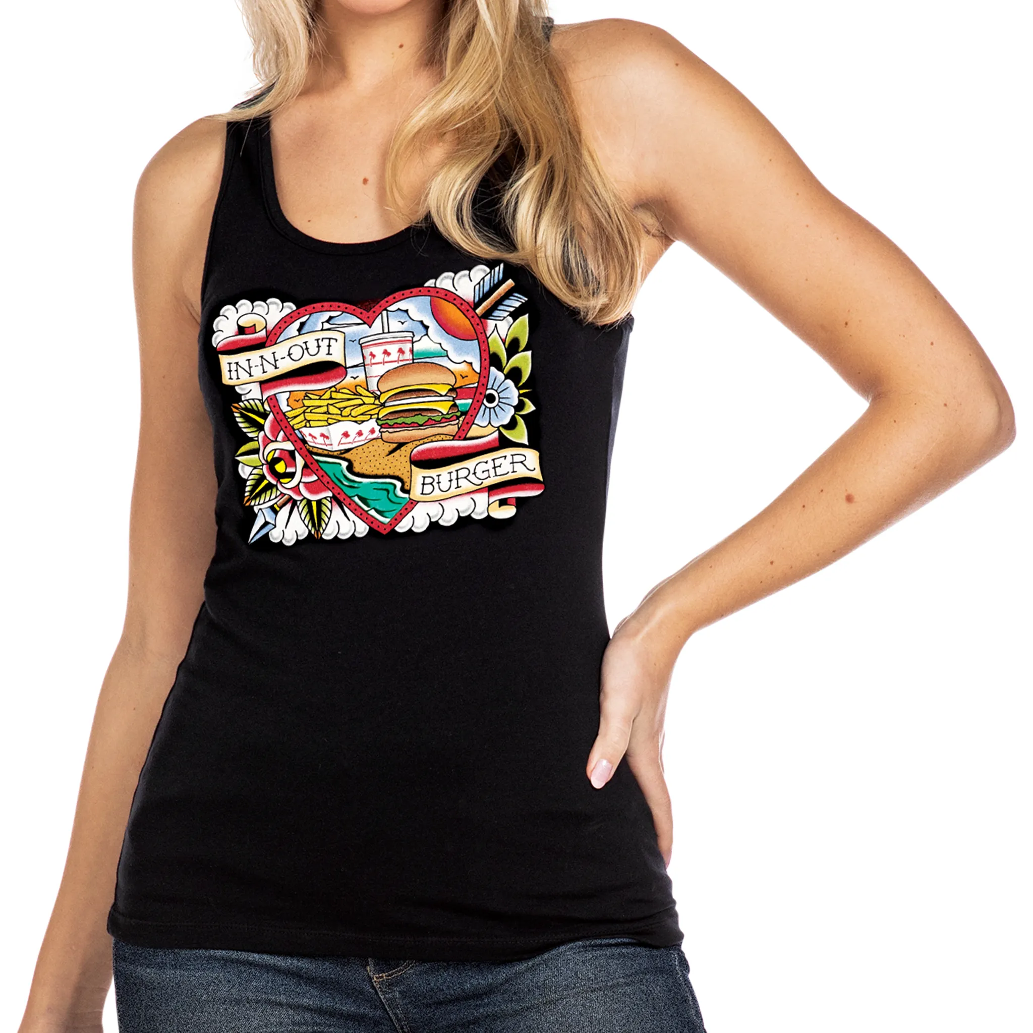 Women's Heart Tattoo Tank