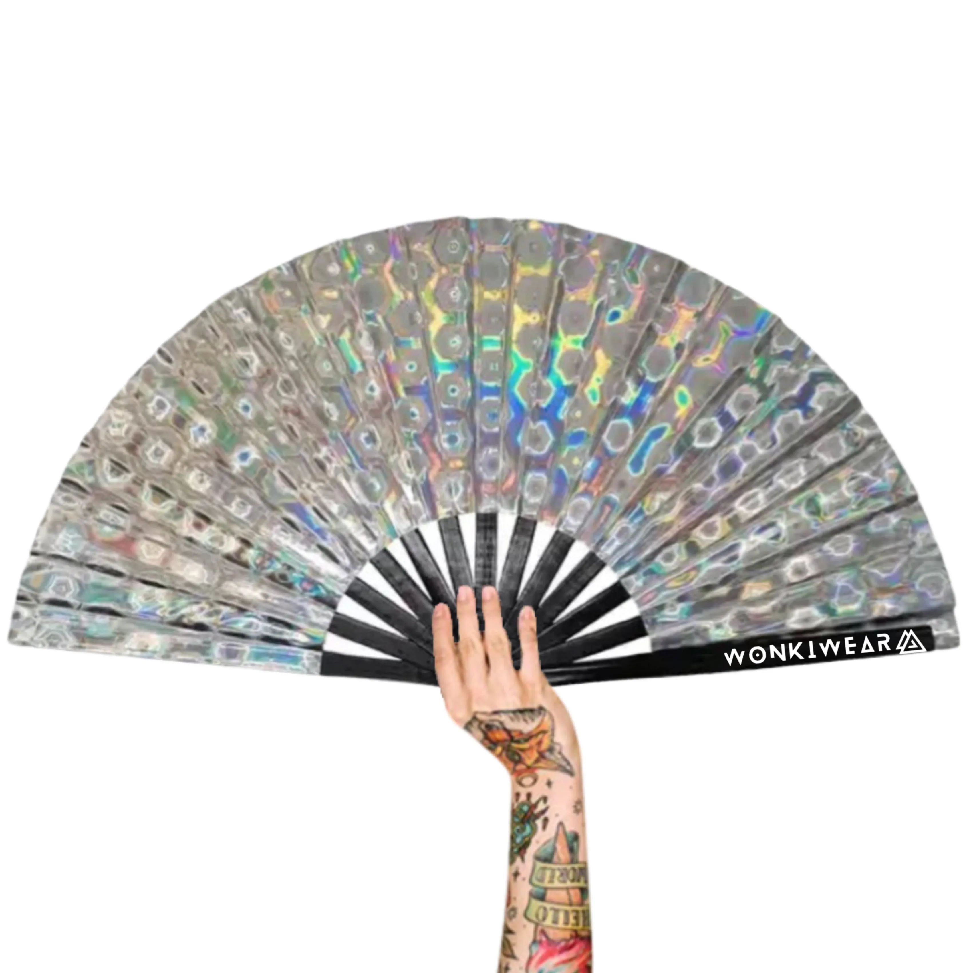 XL Festival Fan - Holographic, Silver