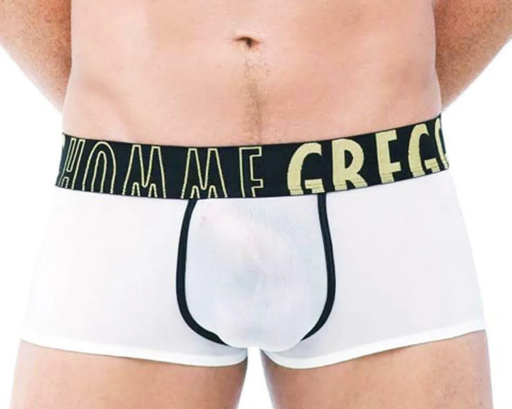 XS Gregg Homme Boxer Commando Translucent Fabric White 87505 136